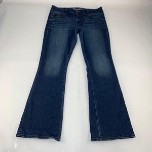 LONG American Eagle Dark Wash Stretch Denim Kick Boot Jeans 16L